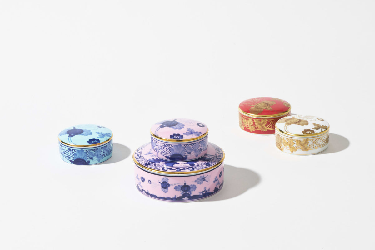 Ginori 1735 Oriente Italiano Tesori Jewelry Box, Azalea, 3.23 in, view 5