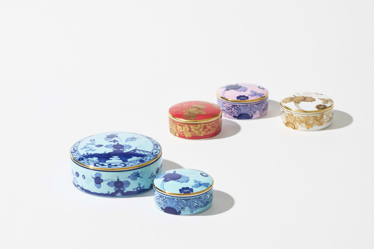 Ginori 1735 Oriente Italiano Tesori Jewelry Box, Iris, 3.23 in, view 5