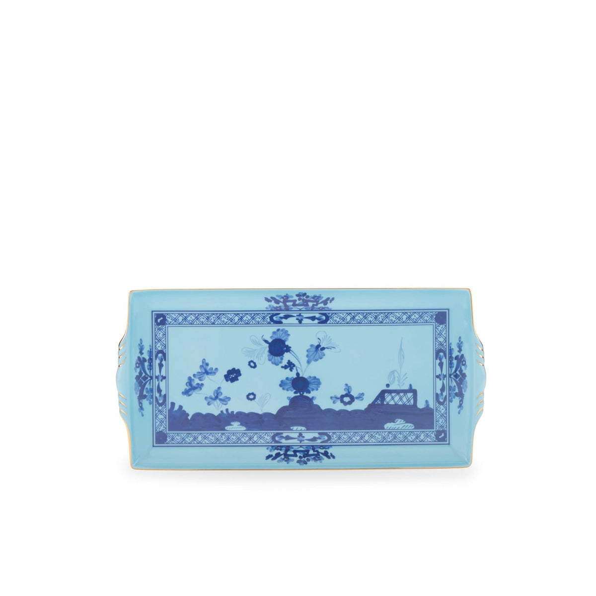 Ginori 1735 Oriente Italiano Tesori Large Rectangular Tray, Iris