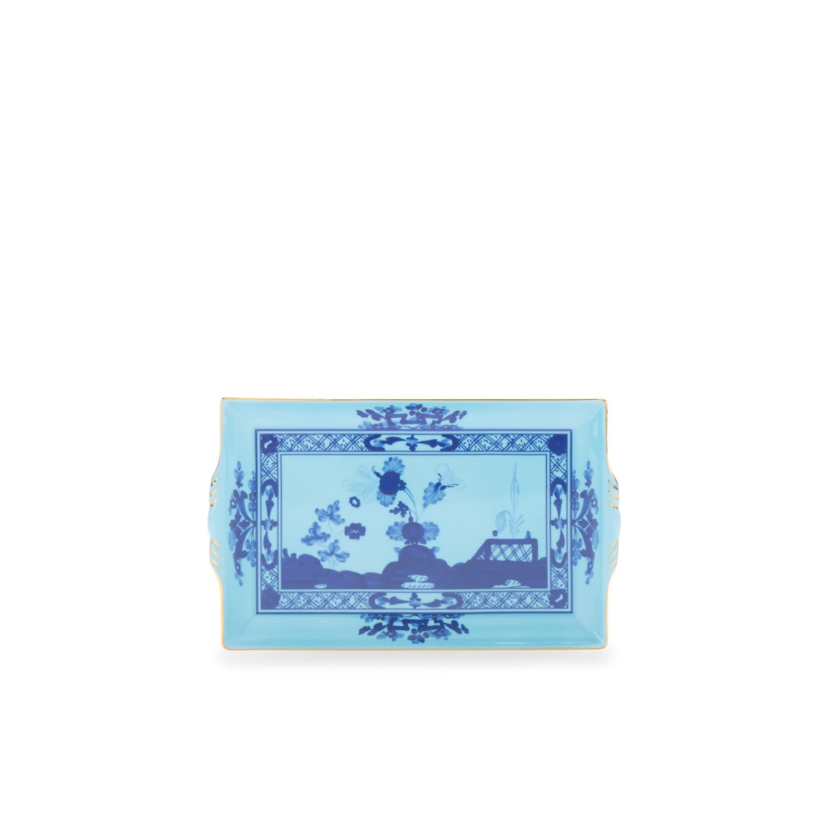 Ginori 1735 Oriente Italiano Tesori Rectangular Tray, Iris
