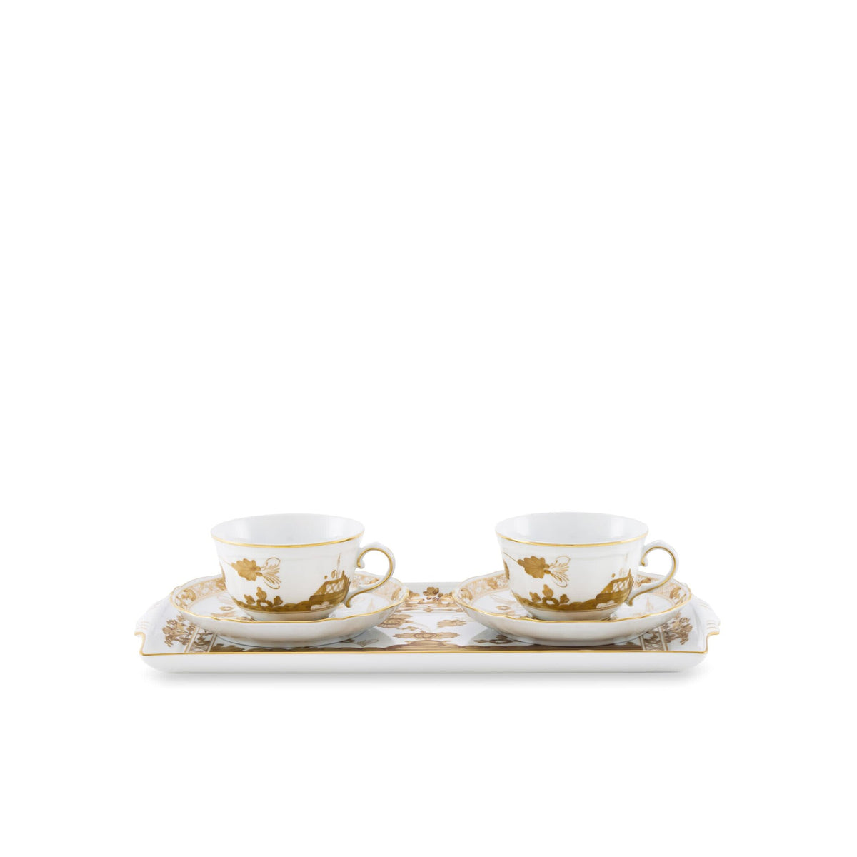 Ginori 1735 Oriente Italiano Tesori Tea Set for Two with Tray, Aurum, view 2