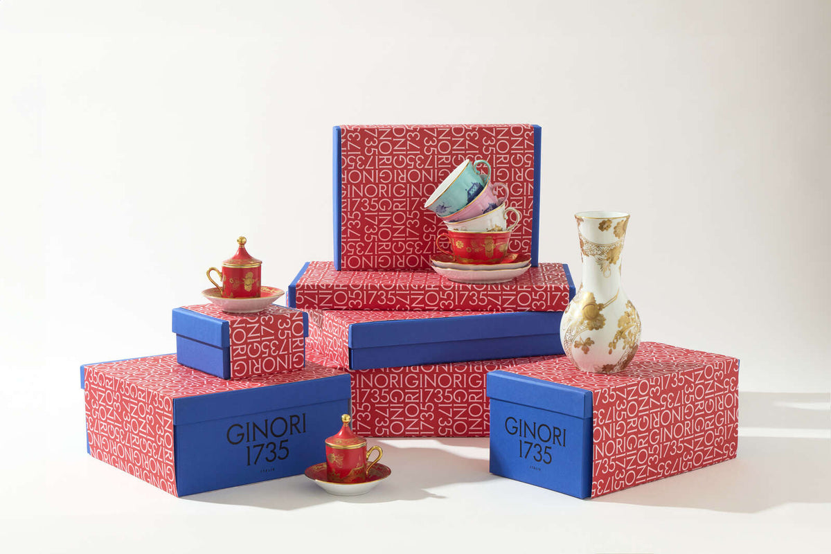 Ginori 1735 Oriente Italiano Tesori Trinket Box, Azalea, view 9