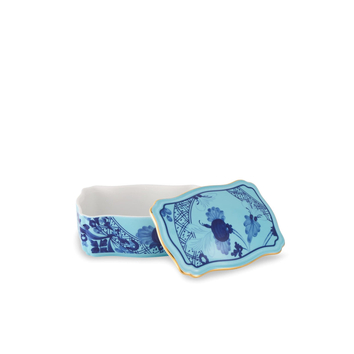 Ginori 1735 Oriente Italiano Tesori Trinket Box, Iris, view 2