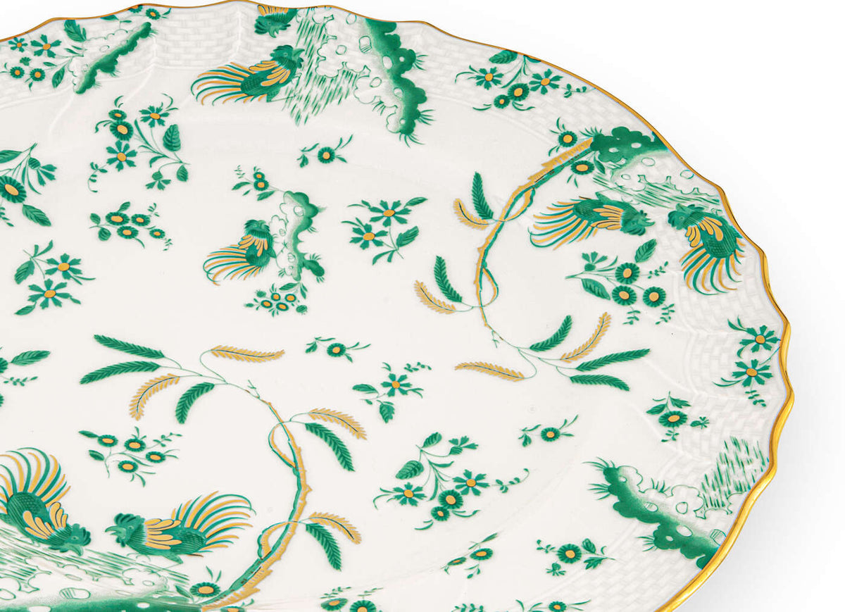 Ginori 1735 Oro di Doccia Charger Plate, Giada, view 3