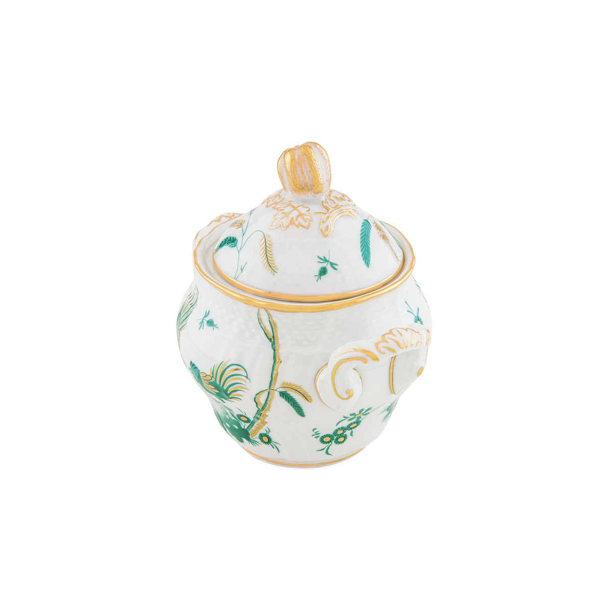 Ginori 1735 Oro di Doccia Coffee Set Sugar Bowl, Giada, view 3