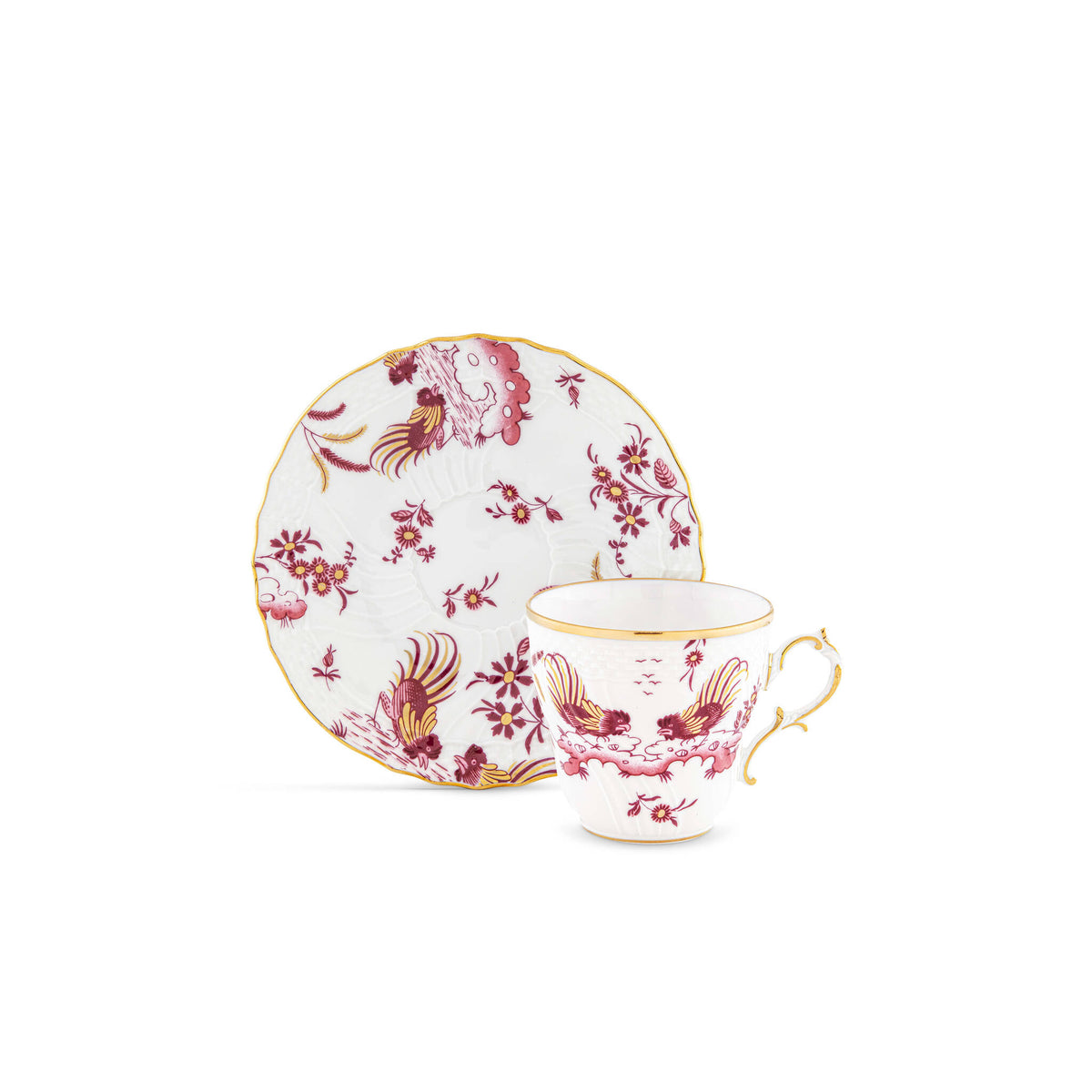 Ginori 1735 Oro di Doccia Espresso Cup, Magenta, view 3