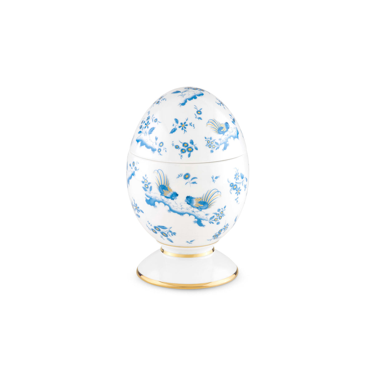 Ginori 1735 Oro di Doccia Large Egg, Turchese, view 2