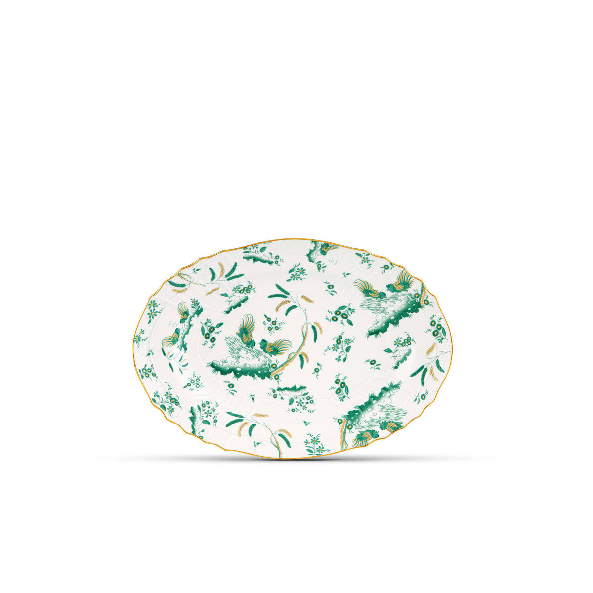 Ginori 1735 Oro di Doccia Large Oval Platter, Giada