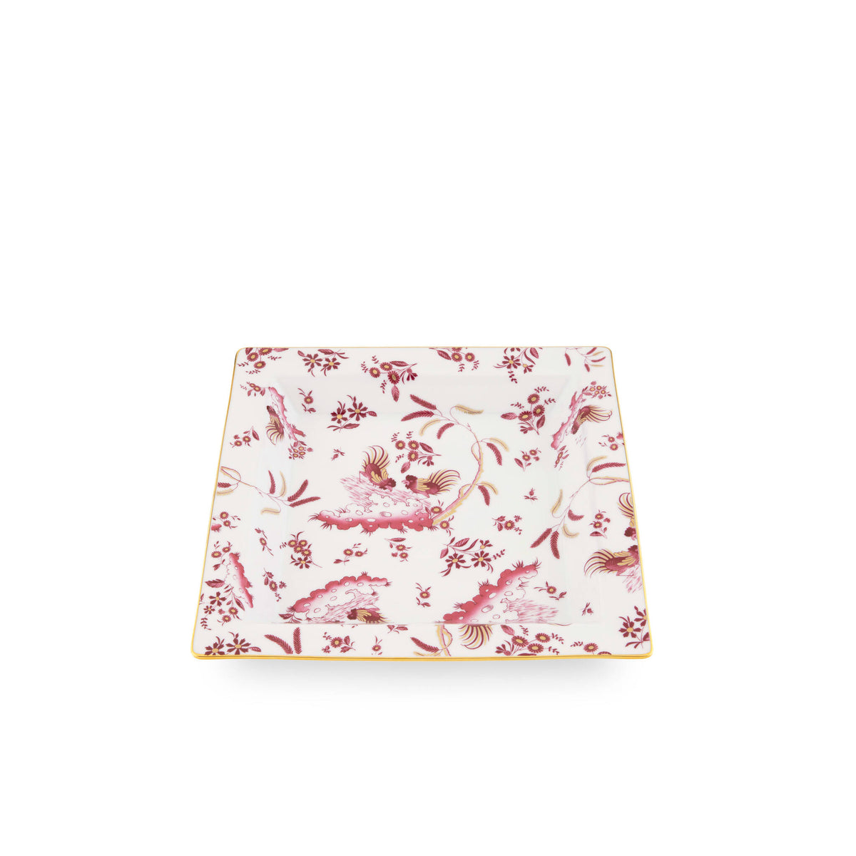 Ginori 1735 Oro di Doccia Large Square Change Tray, Magenta, view 2