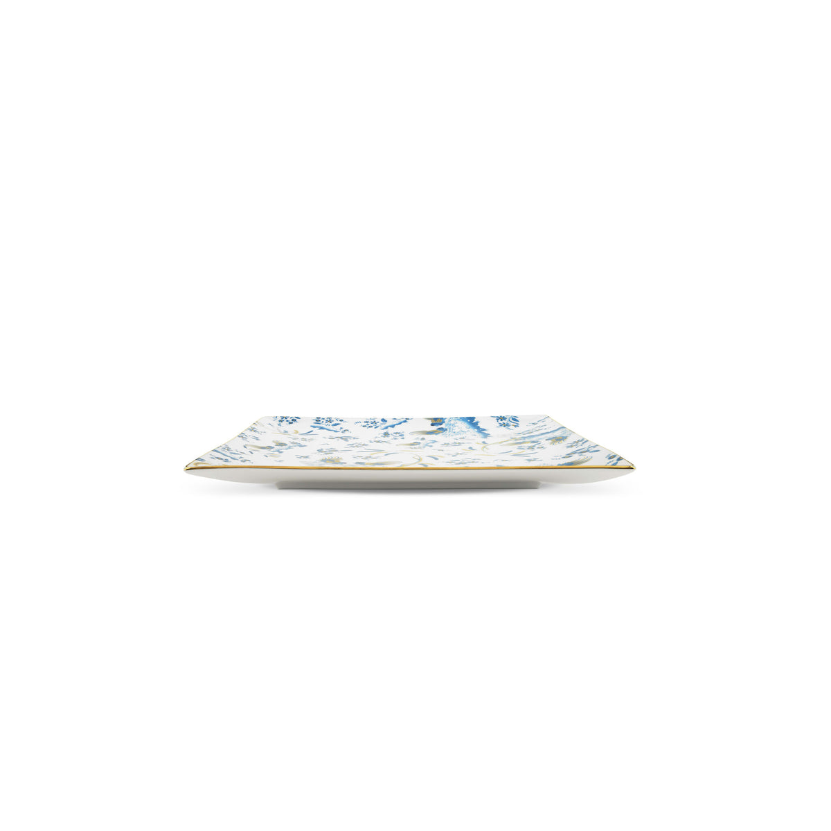 Ginori 1735 Oro di Doccia Large Square Plate, Turchese, view 4