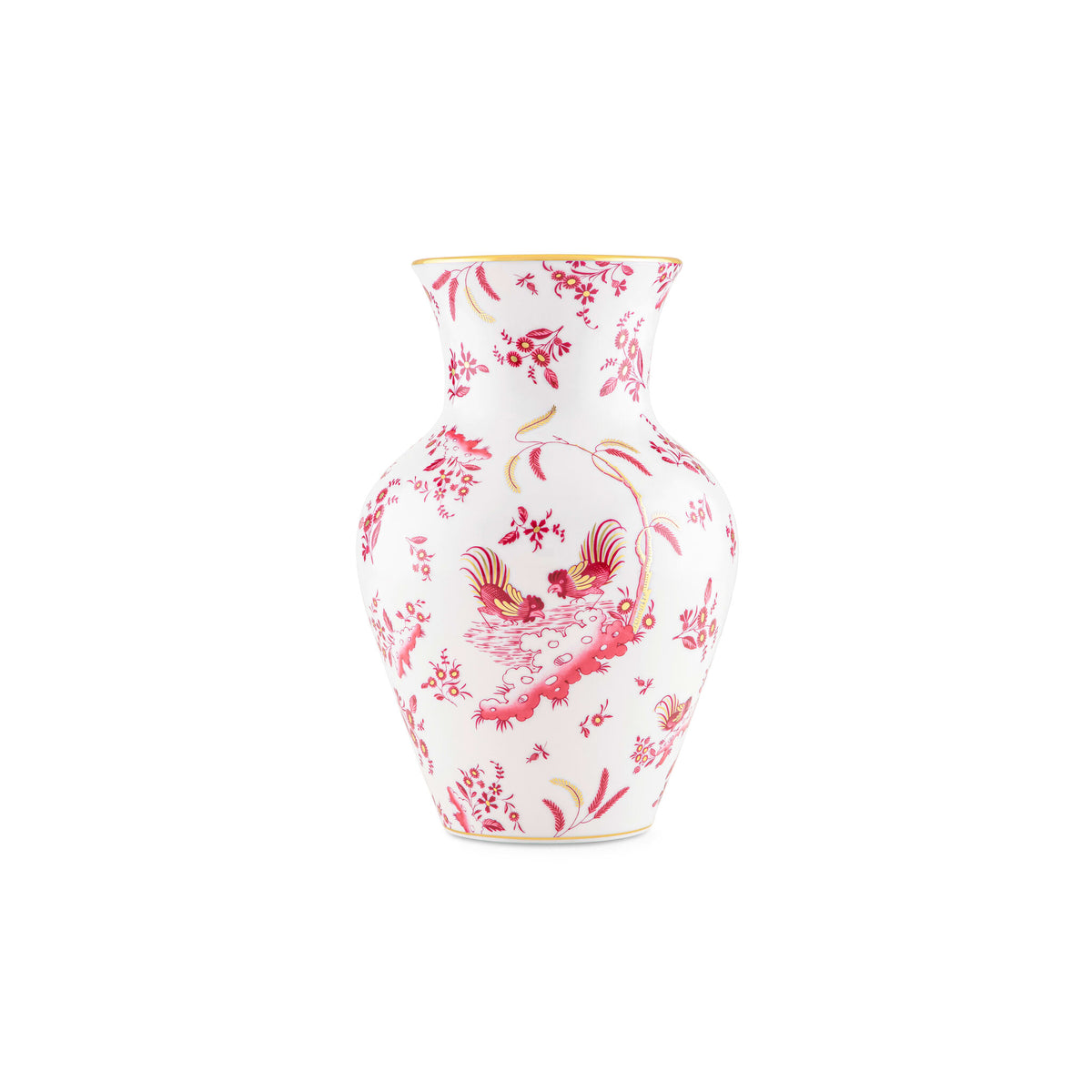 Ginori 1735 Oro di Doccia Ming Vase, Magenta