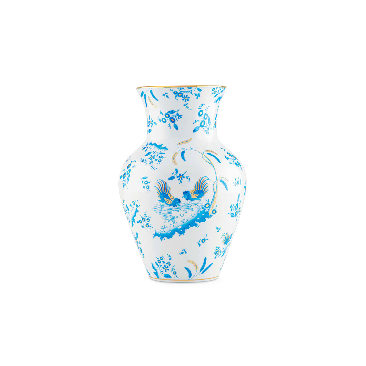 Ginori 1735 Oro di Doccia Ming Vase, Turchese