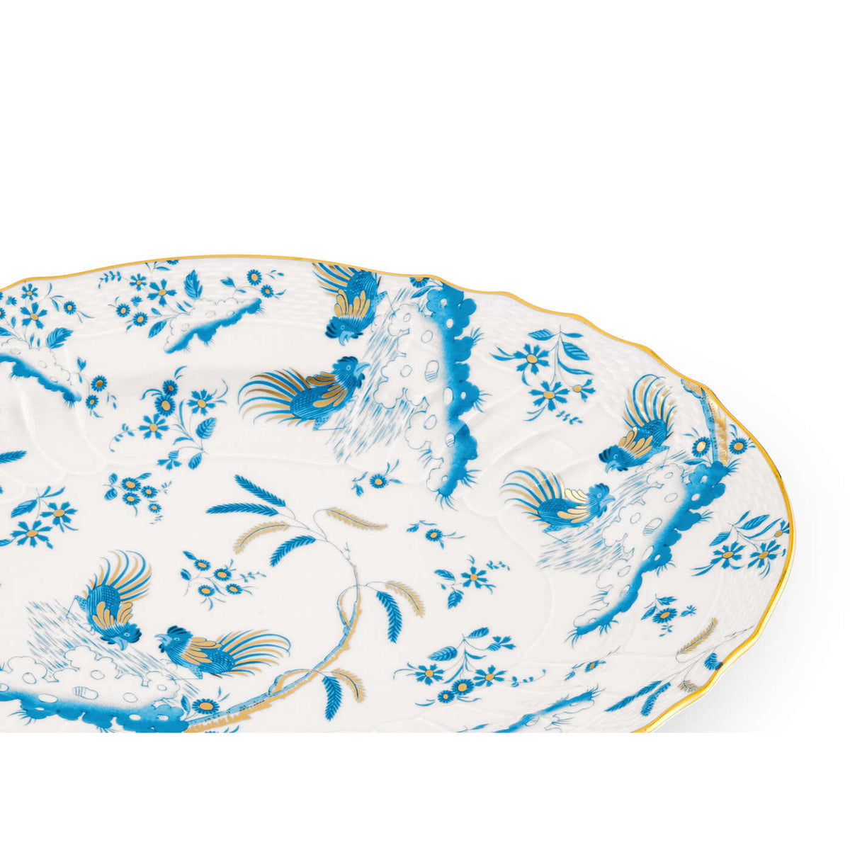 Ginori 1735 Oro di Doccia Oval Platter, Turchese, view 3