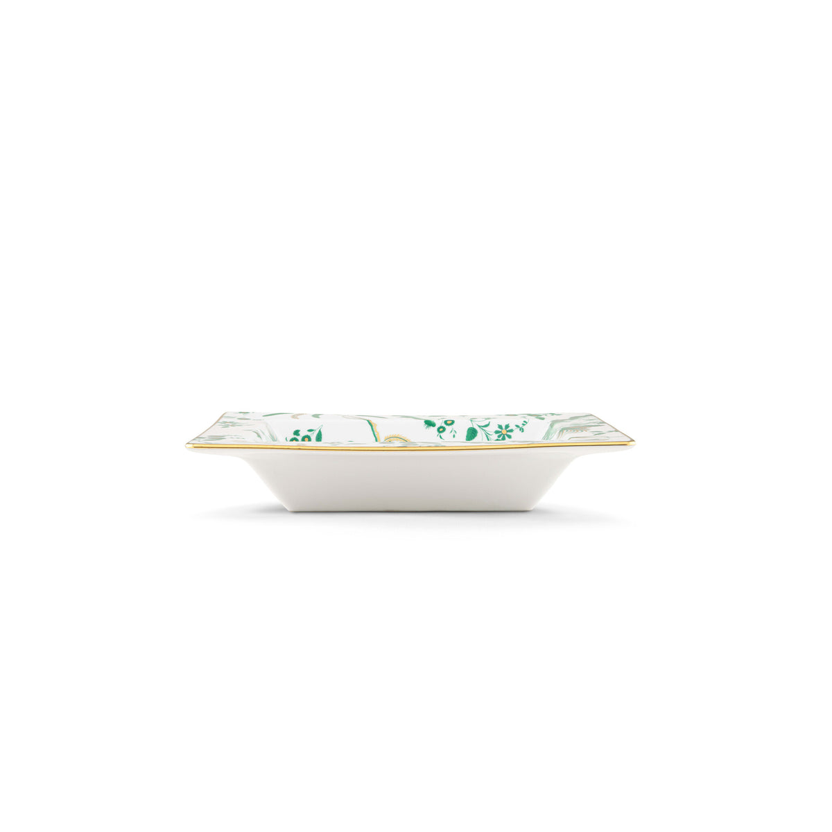 Ginori 1735 Oro di Doccia Rectangular Change Tray, Giada, view 4