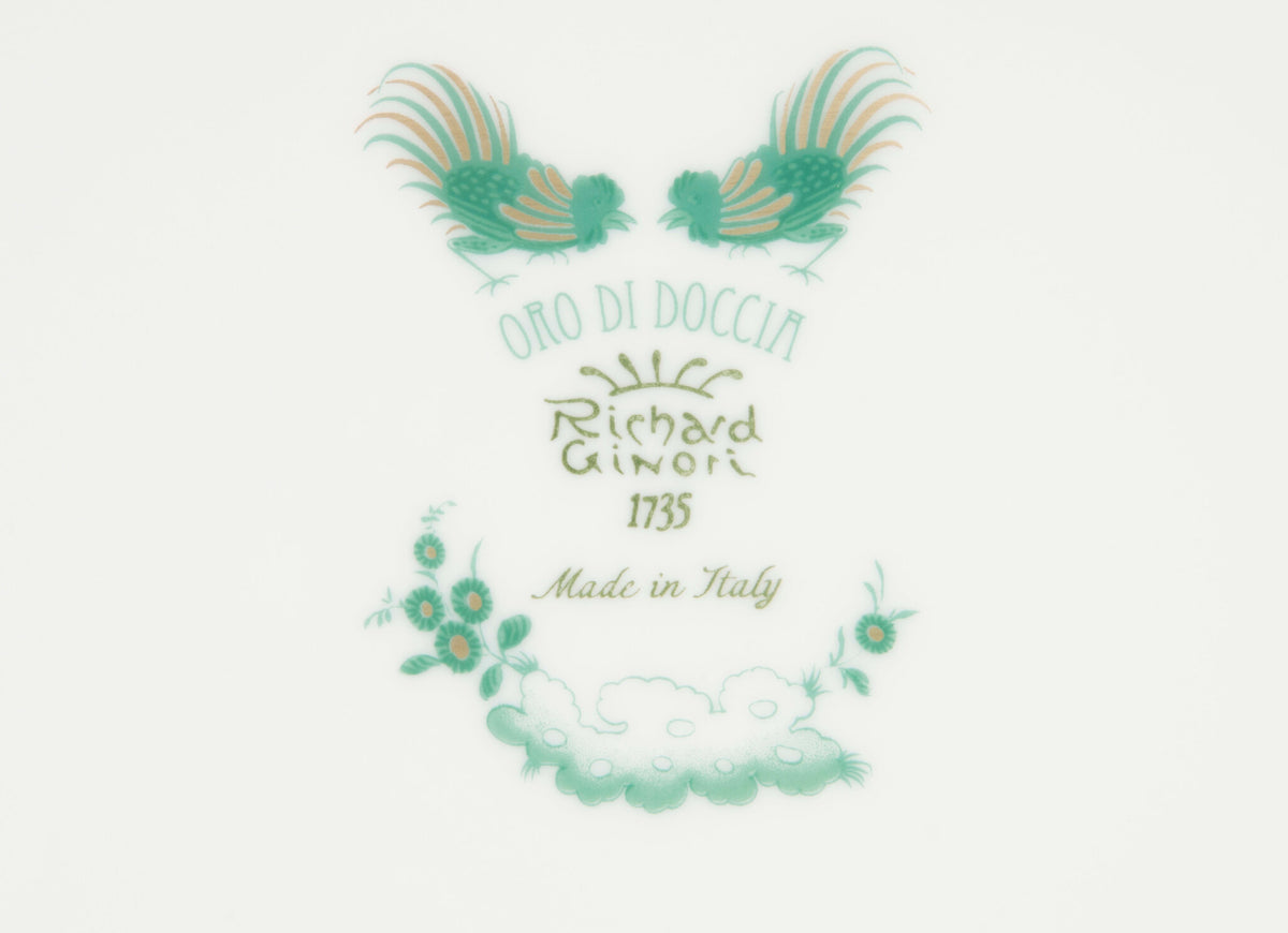 Ginori 1735 Oro di Doccia Rectangular Change Tray, Giada, view 5
