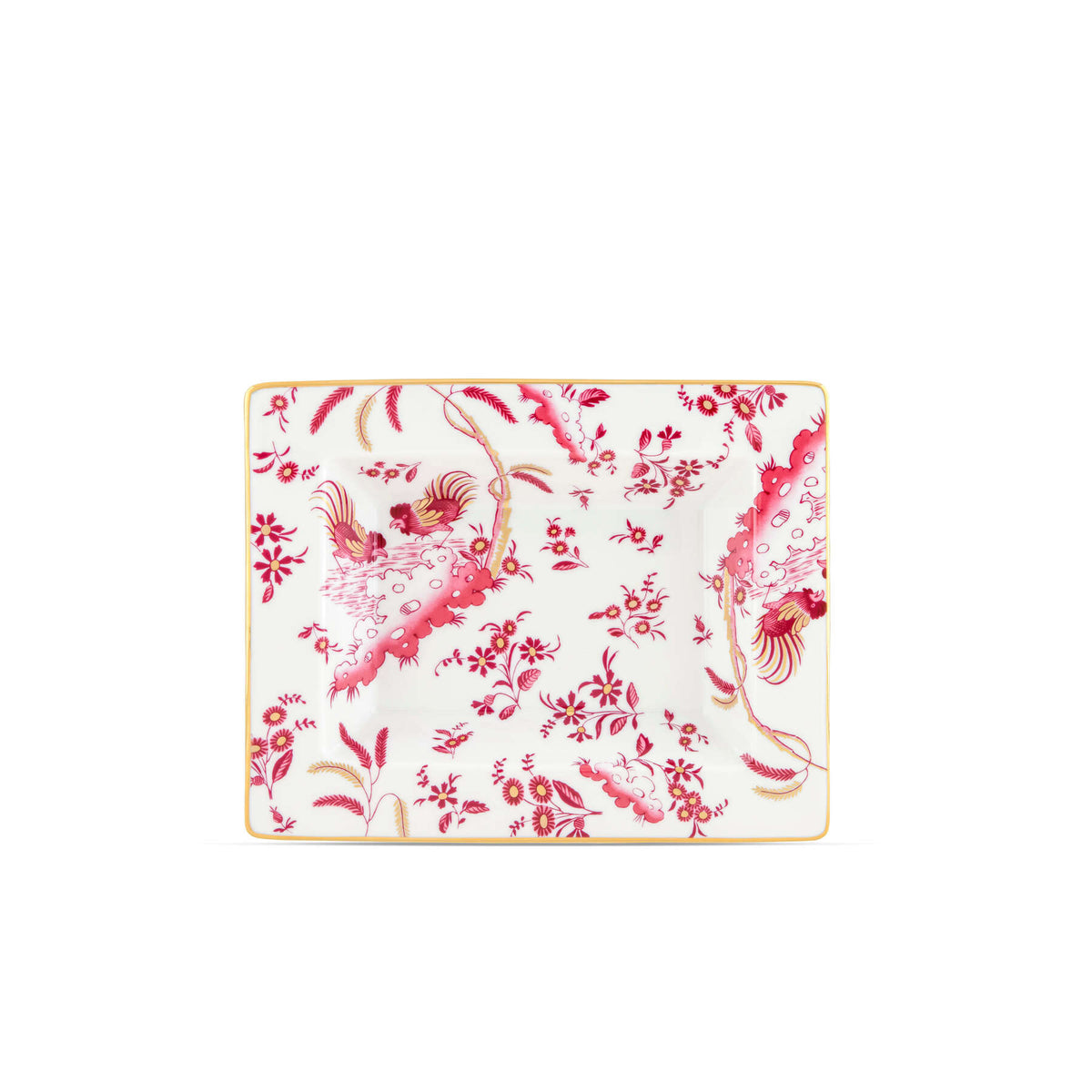 Ginori 1735 Oro di Doccia Rectangular Change Tray, Magenta
