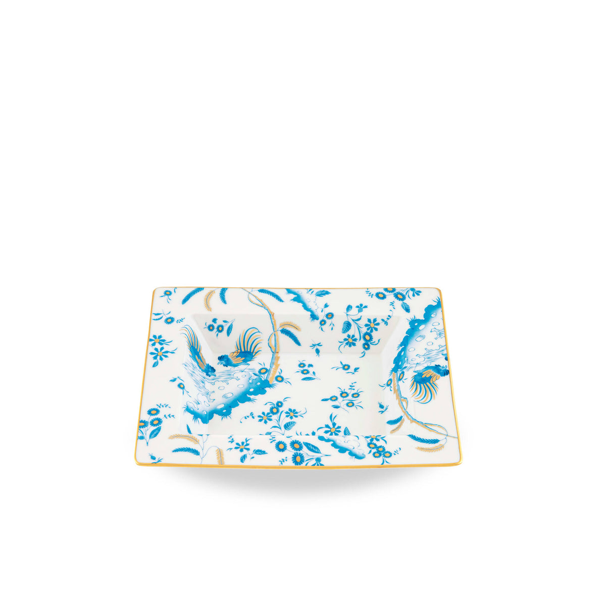 Ginori 1735 Oro di Doccia Rectangular Change Tray, Turchese, view 2