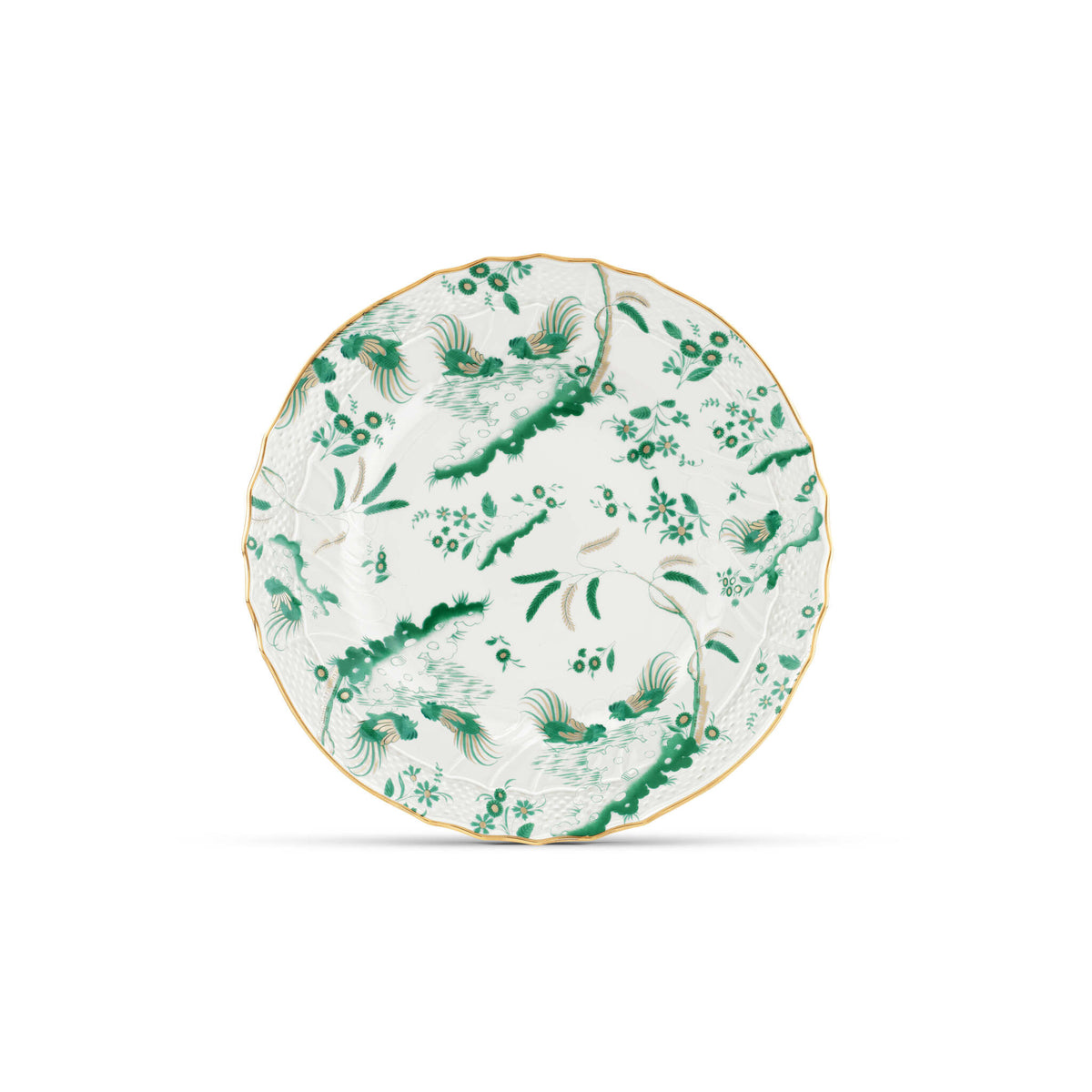 Ginori 1735 Oro di Doccia Soup Plate, Giada