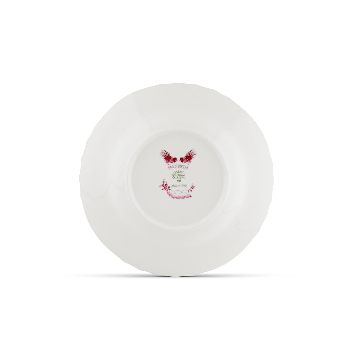 Ginori 1735 Oro di Doccia Soup Plate, Magenta, view 5