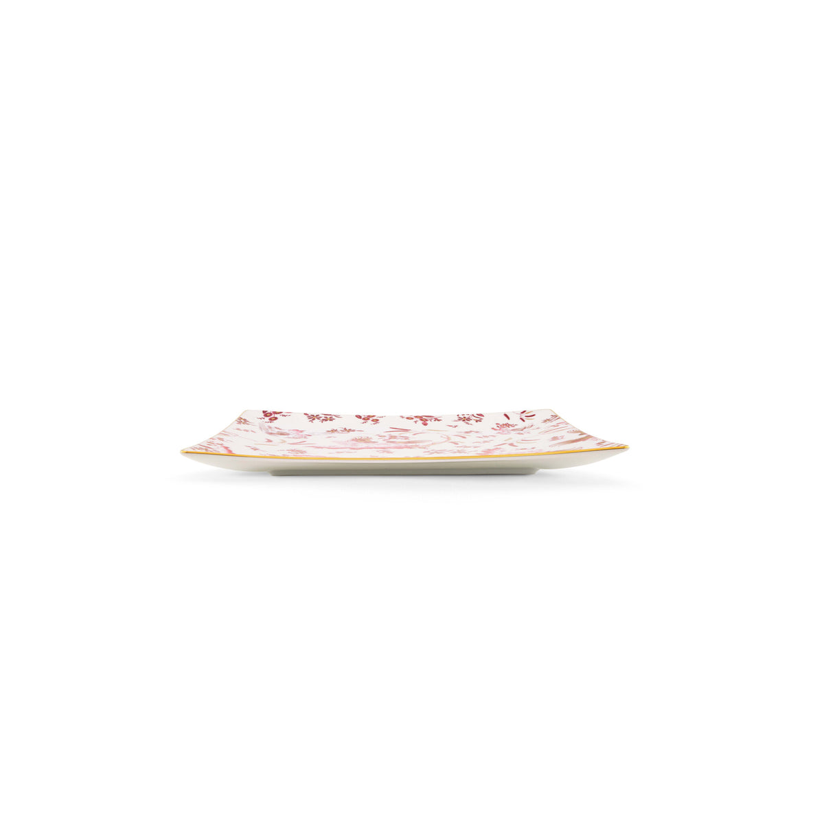 Ginori 1735 Oro di Doccia Square Plate, Magenta, view 4