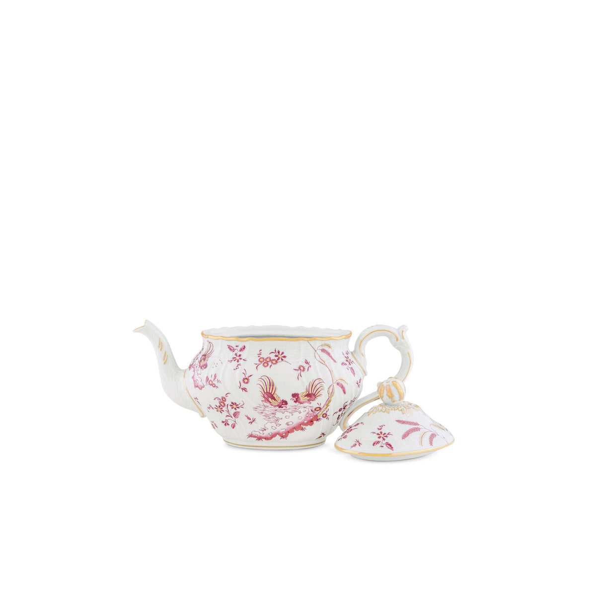 Ginori 1735 Oro di Doccia Teapot, Magenta, view 3