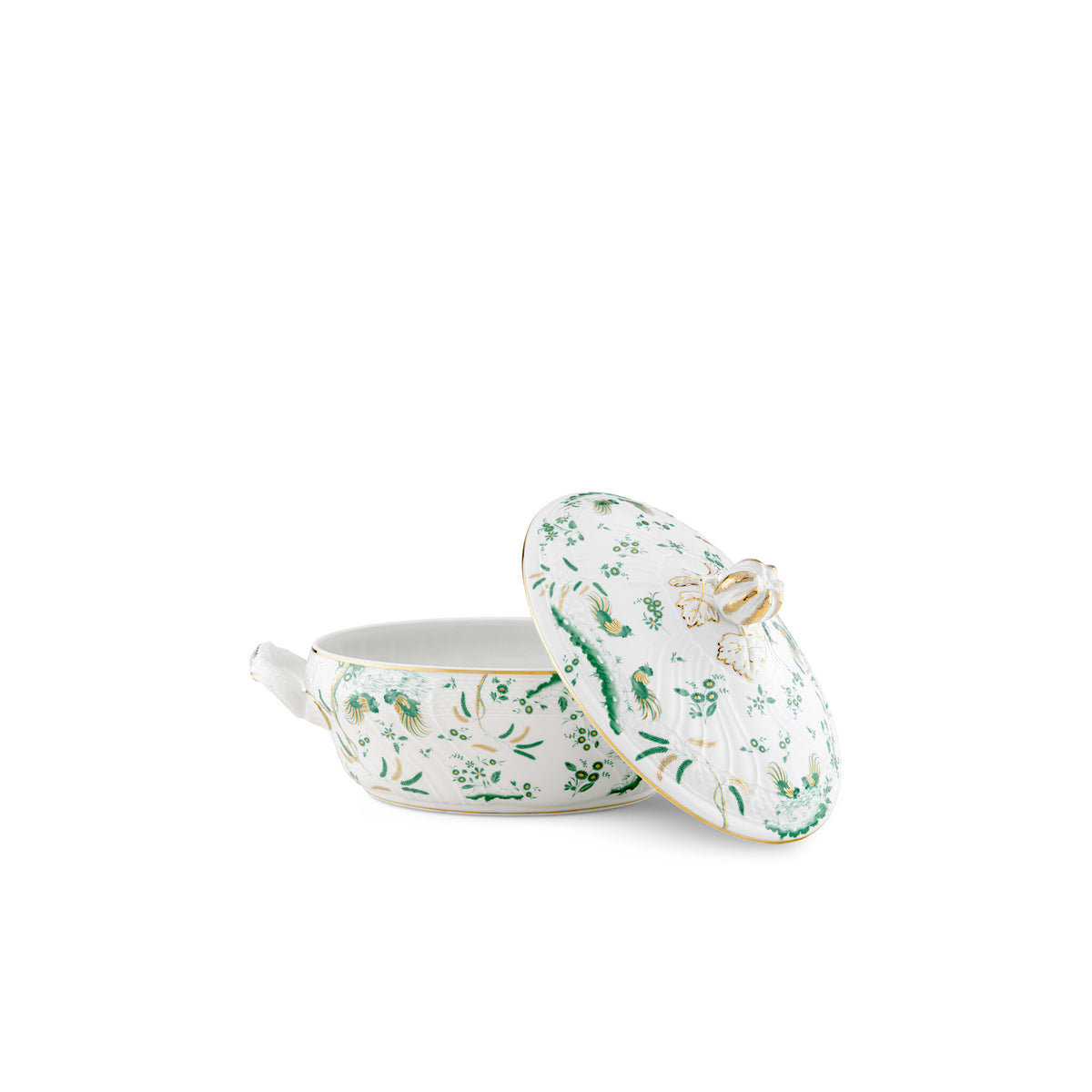 Ginori 1735 Oro di Doccia Tureen, Giada, view 3