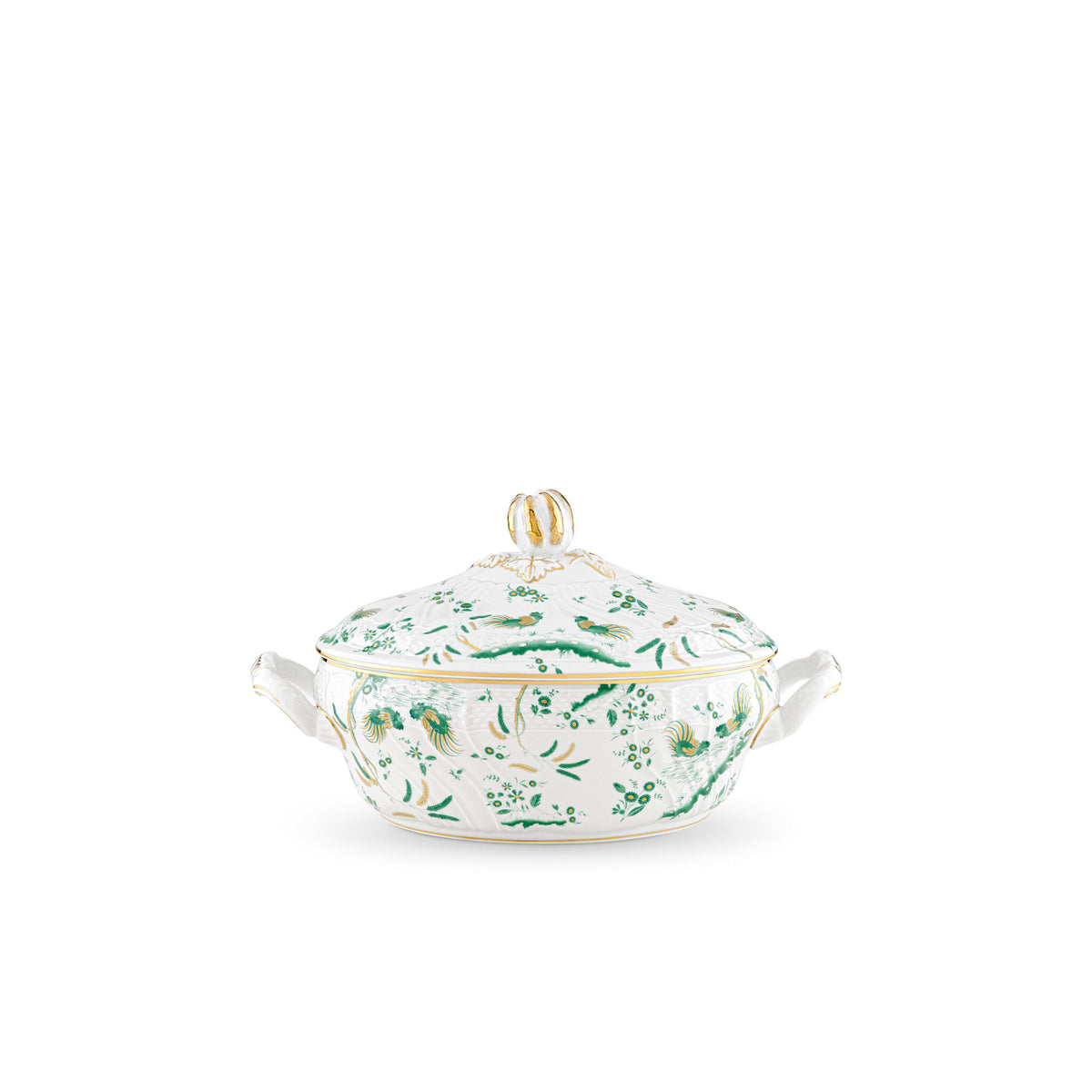 Ginori 1735 Oro di Doccia Tureen, Giada