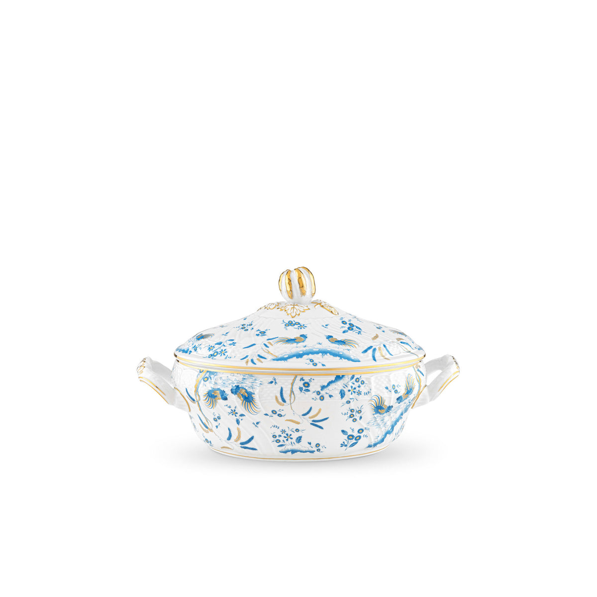 Ginori 1735 Oro di Doccia Tureen, Turchese