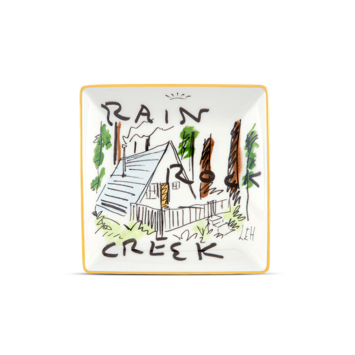 Ginori 1735 Profumi Luchino Change Tray, Rain Rock Creek