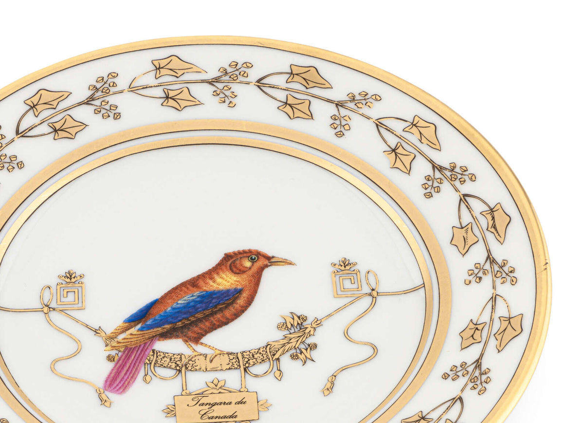 Ginori 1735 Voliere Bread Plate, Tangara du Canada, view 3