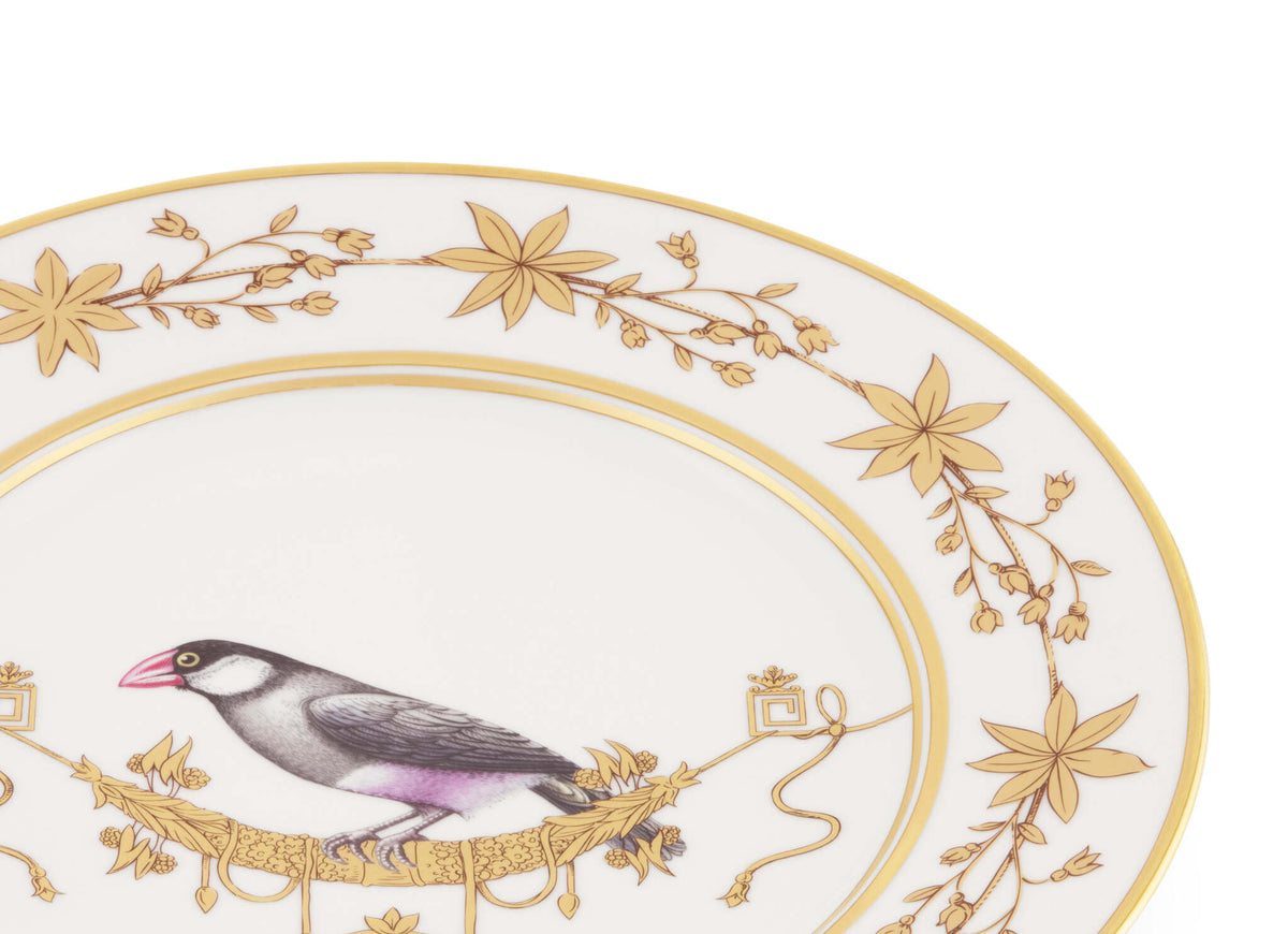 Ginori 1735 Voliere Flat Plate, Padda, view 3