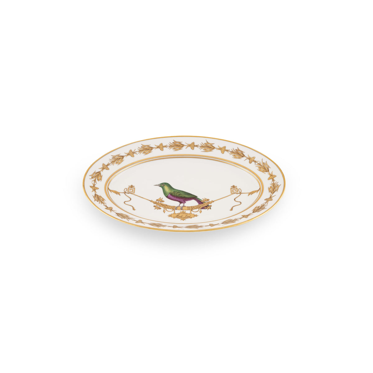 Ginori 1735 Voliere Oval Platter, Merle Vert, view 2