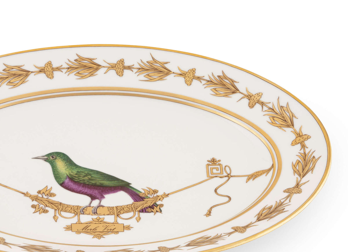 Ginori 1735 Voliere Oval Platter, Merle Vert, view 3
