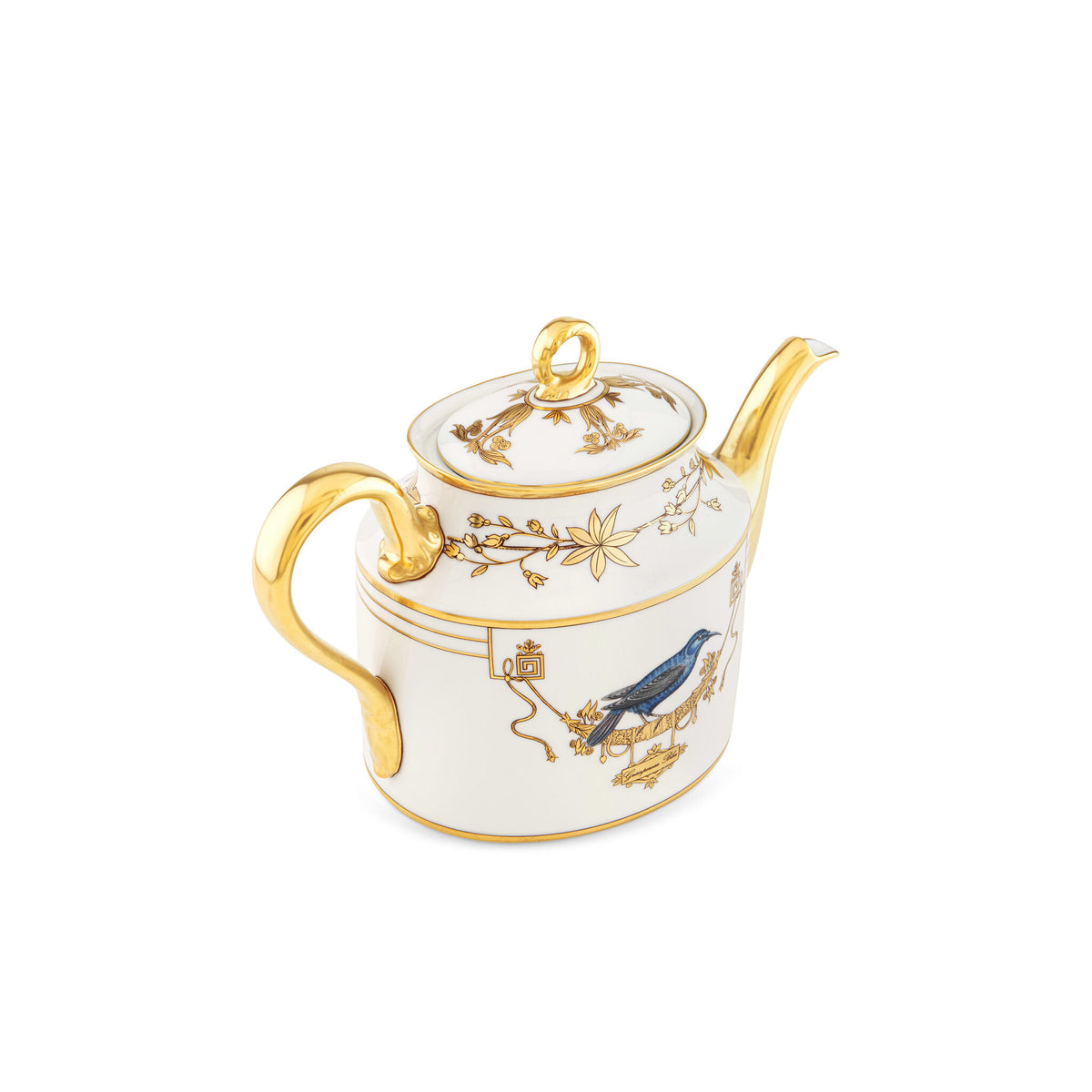 Ginori 1735 Voliere Teapot, Tangara du Canada, view 2