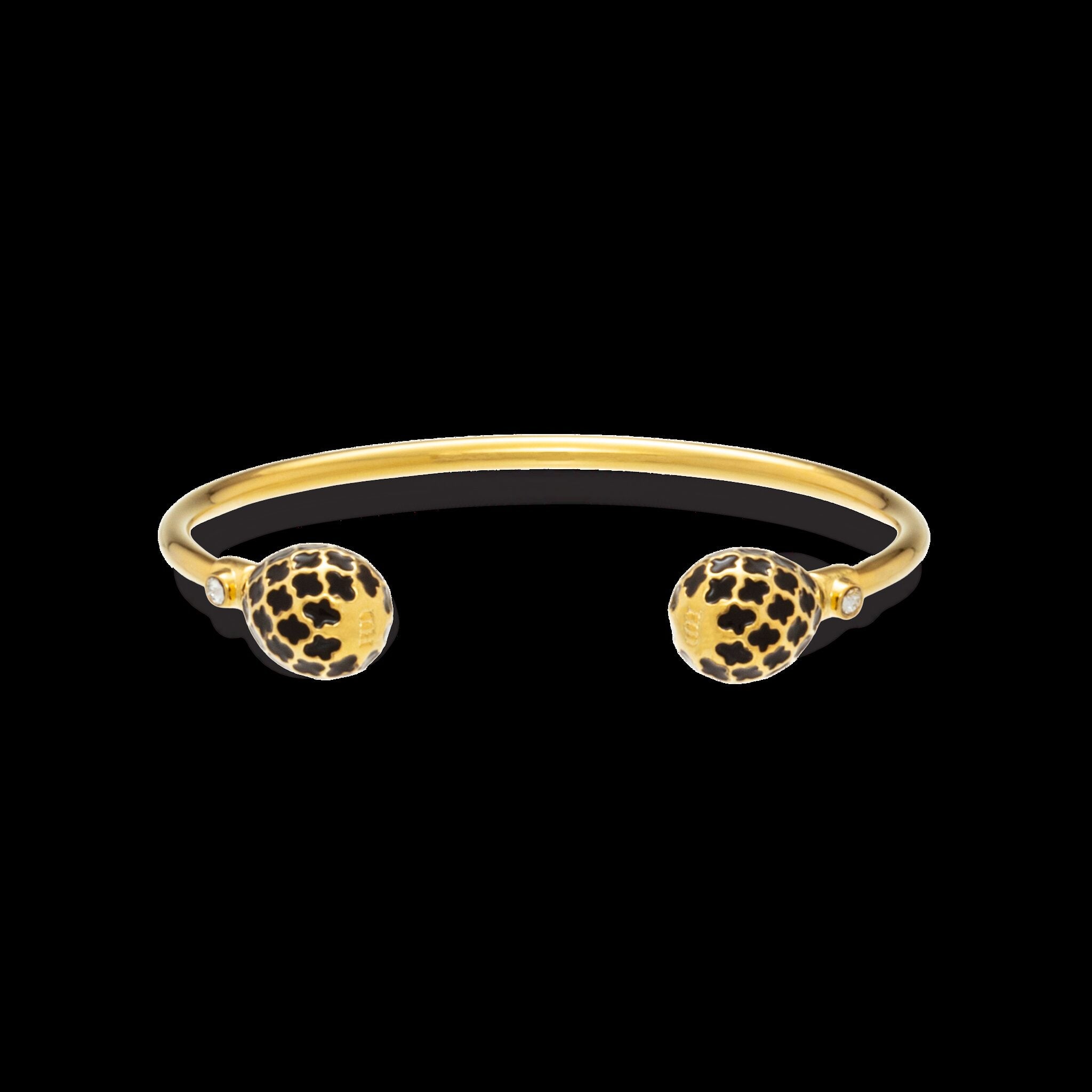 Halcyon Days Agama Torque Bangle in Black & Gold Women's Fine Bangle Bracelet