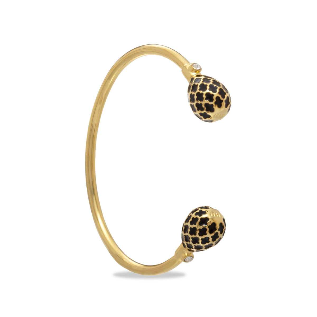 Halcyon Days Agama Torque Bangle in Black & Gold Women's Fine Bangle Bracelet, alternate view