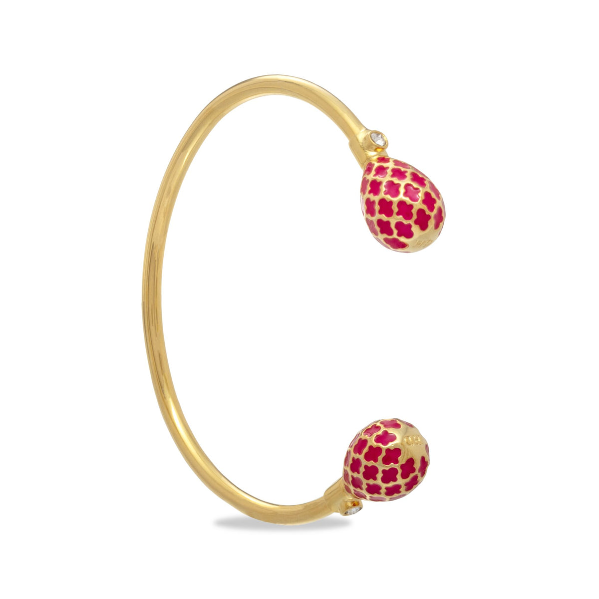 Halcyon Days Agama Torque Bangle in Pink Tourmaline & Gold, alternate view