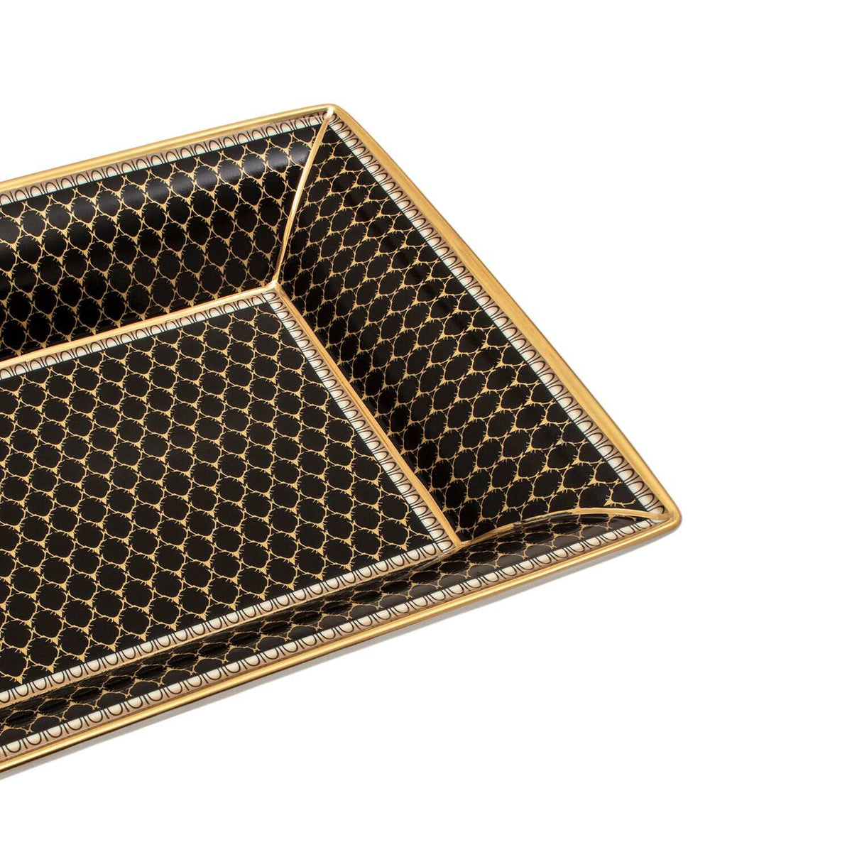 Halcyon Days Antler Trellis Black - Fine Bone China Trinket Tray, alternate view