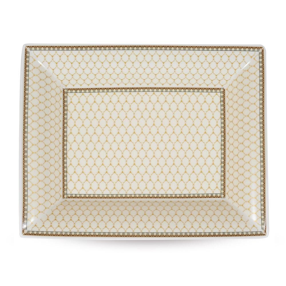 Halcyon Days Antler Trellis Ivory - Fine Bone China Trinket Tray, alternate view