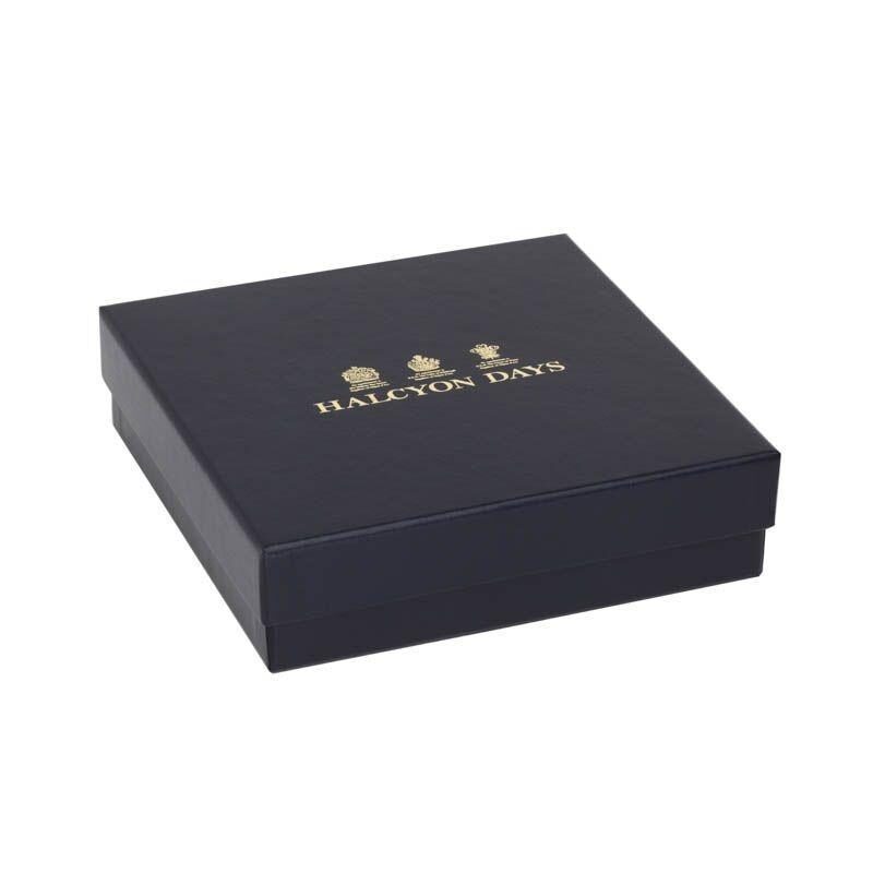 Halcyon Days Antler Trellis Midnight - Fine Bone China Square Trinket Tray, alternate view
