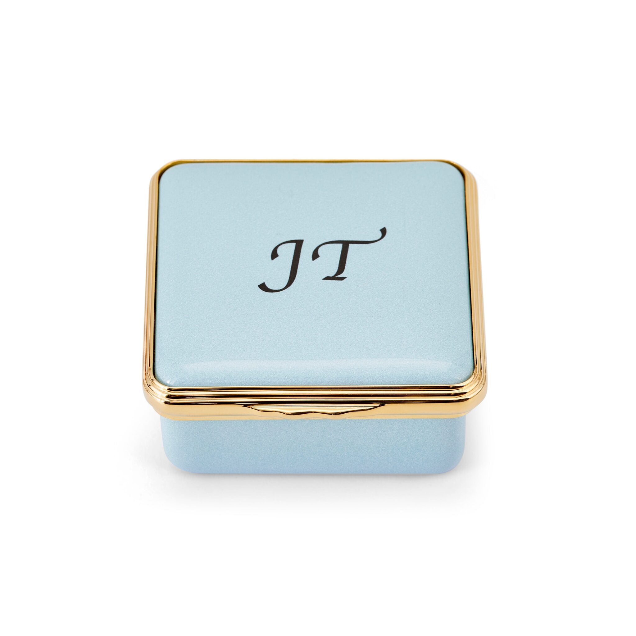 Halcyon Days Blank Canvas Enamel Box in Blue