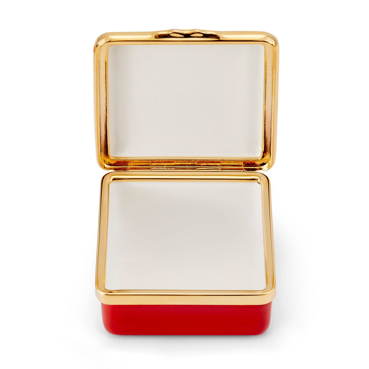 Halcyon Days Blank Canvas Enamel Box in Deep Red, alternate view