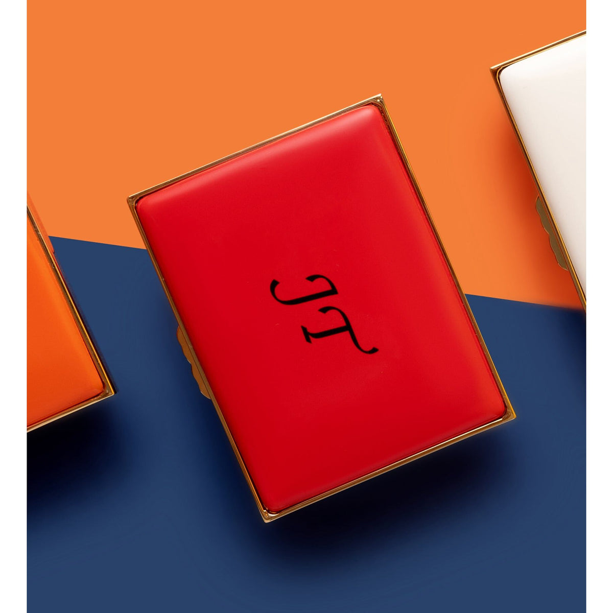 Halcyon Days Blank Canvas Large Enamel Box in Deep Red, alternate view