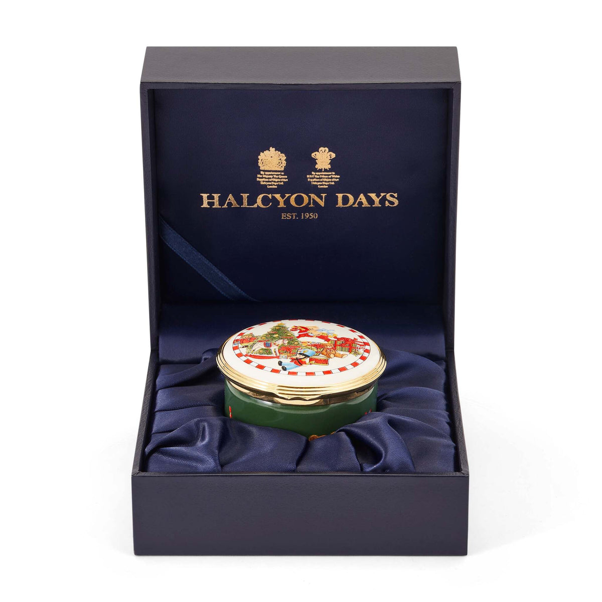 Halcyon Days Christmas Nursery Enamel Musical Box, alternate view