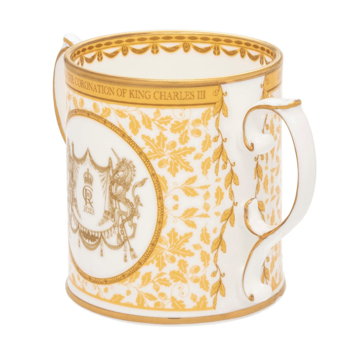 Halcyon Days Coronation Gold Loving Cup Mug, alternate view