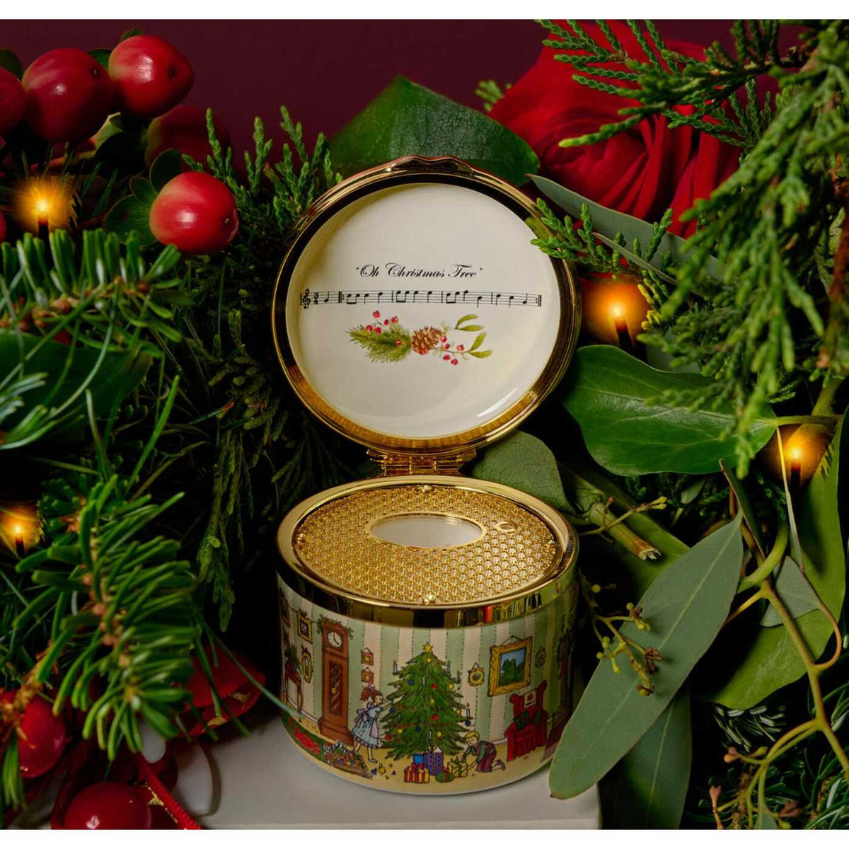 Halcyon Days Decorating for Christmas - Enamel Musical Box, view 2