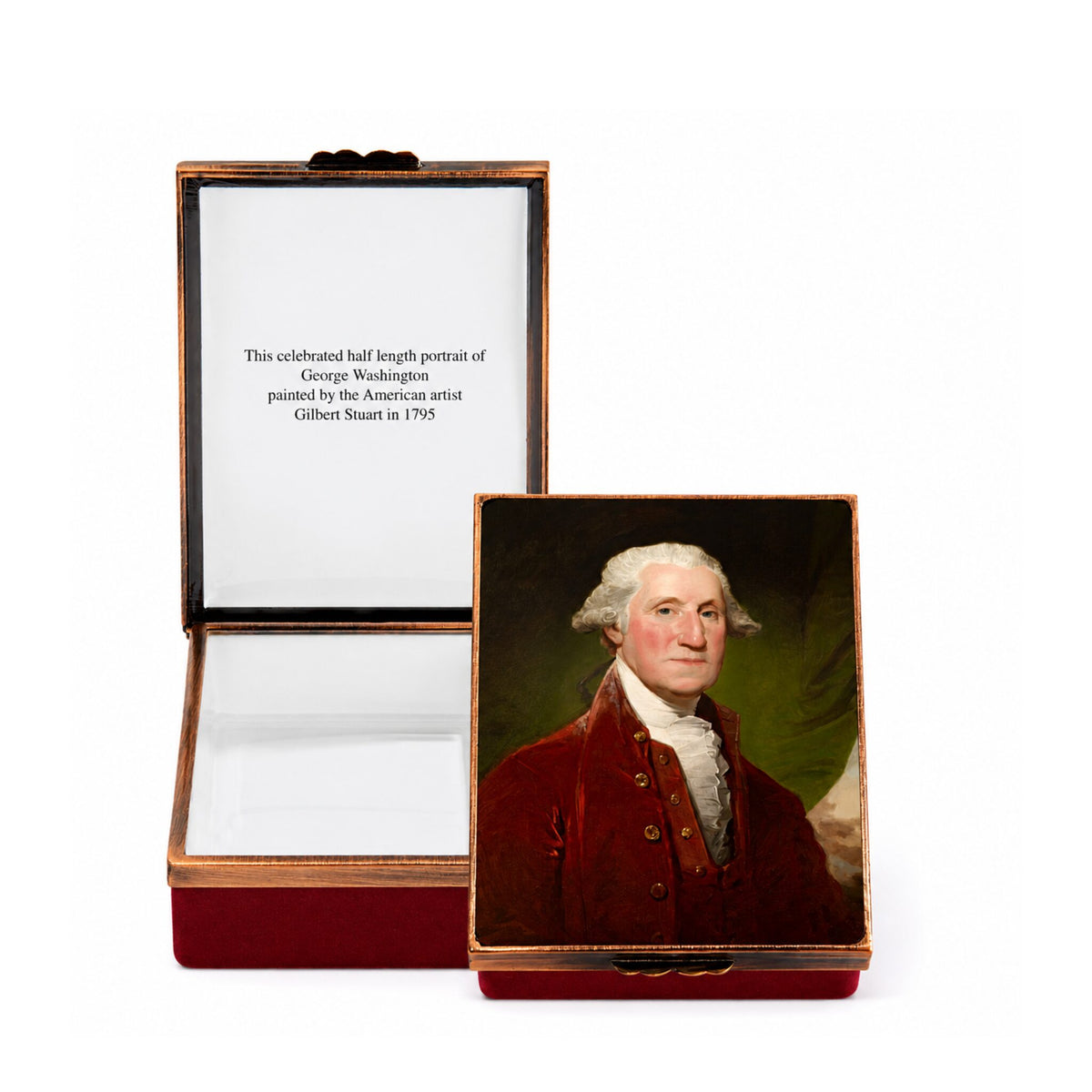 Halcyon Days George Washington Enamel Box, alternate view