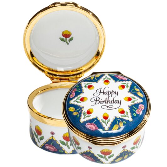 Halcyon Days "Happy Birthday" Enamel Box, alternate view