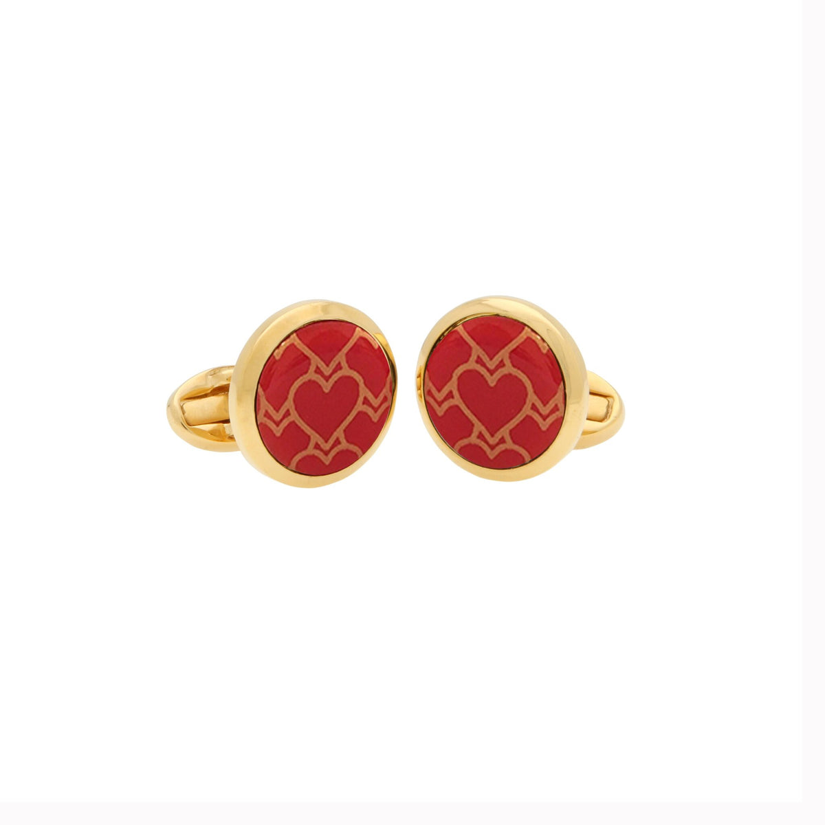 Halcyon Days Heart Trellis Cufflinks, alternate view