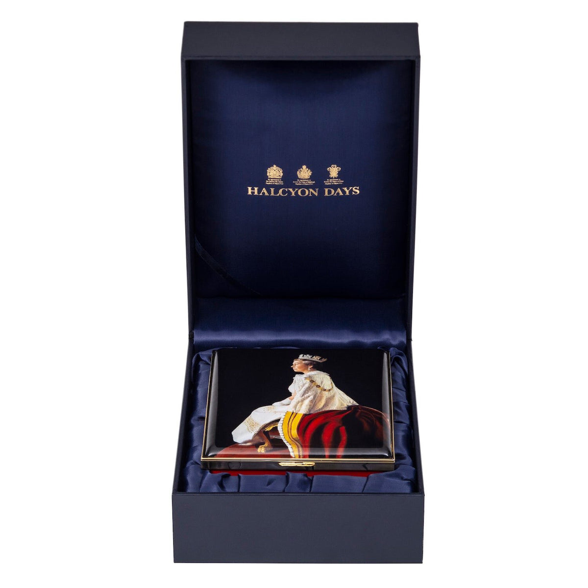 Halcyon Days Her Majesty Queen Elizabeth II By Richard Stone Enamel Box, alternate view